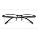 Unisex s rectangle Matte Black Metal Prescription eyeglasses - Eyebuydirect s Singapore