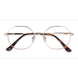 Unisex s geometric Gold Metal Prescription eyeglasses - Eyebuydirect s Astral