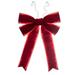 Vickerman 738795 - 36" x 45" Red Velvet LED UV Bow 9" Size (L231336LED) Outdoor Christmas Bows