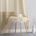 Home & Linens Herringbone Lace Thick Semi Sheer Premium Grommet Top Window Curtain Panels Kids Room & Bedroom - Set of 2 Panels