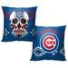 MLB Candy Skull Chicago Cubs Printed Throw Pillow