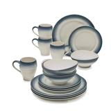 Mikasa Swirl Ombre Blue 16PC Dinnerware Set, Service for 4