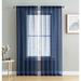 Home & Linens Sheer Voile Window Treatment Rod Pocket Curtain Panels for Bedroom, Living Room, Kitchen - Set of 2 panels