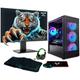 Fierce PC Gaming 24" Monitor Bundle - Intel Core i5 11400F 2.6-4.4GHz, RTX 3060 12GB, 16GB RAM 3200MHz, 1TB NVME M.2 SSD, Windows 11,Keyboard,Mouse, Headset