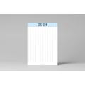 2024 Sky Blue Wall Planner, Year A2 Size, Monthly Calendar, View, Portrait Format