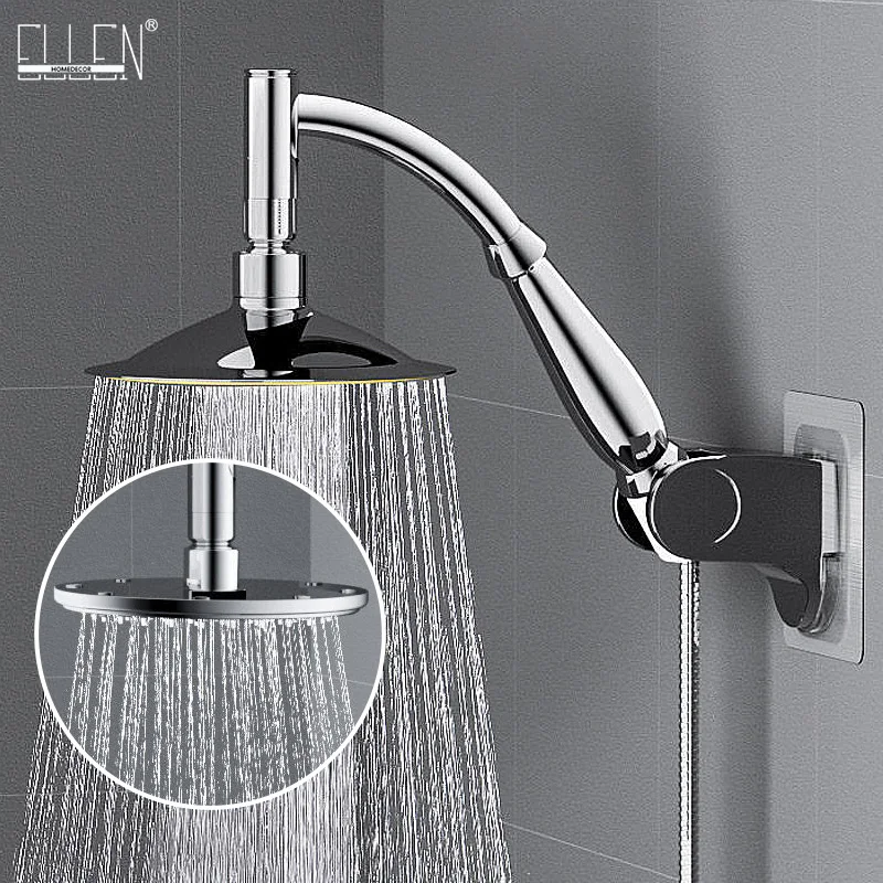 Salle de bain 6 ”8 pouces pomme de douche ABS Chrome pomme de douche économie d'eau salle de bain pluie spa carré portable ELA087-1