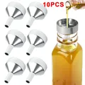 10/1Pcs Mini Funnels Stainless Steel Pour Oil Liquid Funnel Perfume Dispensing Bottles Refilling