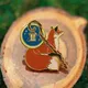 Elegant Beautiful Red Fox Hard Enamel Pin Cute Cartoon Animal Scepter Light Foxs Metal Brooch
