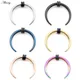 Alisouy 1PC 14/16G Gauge Stainless Steel Buffalo Horn Bull Taper Claw Flesh Ear Tunnel Expander