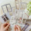 10 Pcs Vintage Skeleton Flower Window Organ Collage Card Stickers for Handbook DIY Material Art