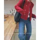 2022 Winter Women Red Trench Coats Woolen Tweed Short Jackets Blazers Raincoat Oem Korean Fashion