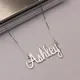 Personalized Custom Name Pendant Necklace for Men Stainless Steel Gold Box Chains Necklace