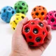 Useful Hole Galaxy Soft Bouncy Ball Anti-fall Moon Shape Porous Bouncy Ball Popping Sensory Fidget