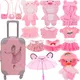 Kawaii Pink Duck Clothes Suitcase Skirt For 30cm Plush lalafanfan Clothes Plush Stuffed Toy Animal