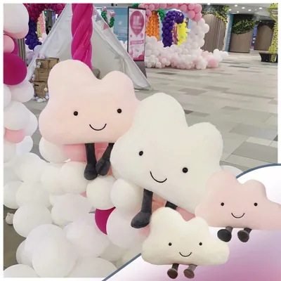 Oreiller en peluche nuage Kawaii pour enfant jouet en polaire joli cadeau pour bébé fille coussin