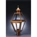 Northeast Lantern Boston 27 Inch Tall 3 Light Outdoor Post Lamp - 1013-AB-LT3-CLR