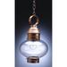Northeast Lantern Onion 17 Inch Tall 1 Light Outdoor Hanging Lantern - 2042-AC-MED-CLR