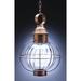 Northeast Lantern Onion 19 Inch Tall Outdoor Hanging Lantern - 2842-AC-MED-OPT