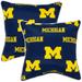 Michigan Wolverines Indoor / Outdoor Decorative Pillow Pair - (2) 16" x 16" Pillows