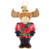 Christopher Radko Mountie Bruce Moose Glass Christmas Ornament 1021494