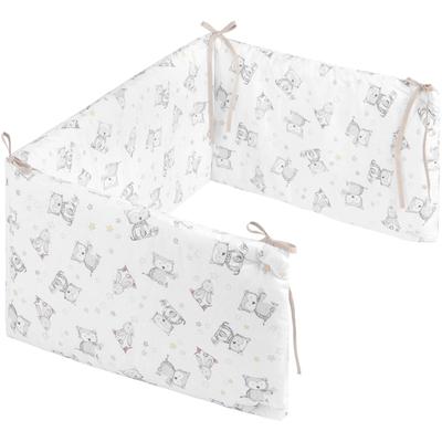 Bettnestchen JULIUS ZÖLLNER "Häschen und Eule", weiß (häschen und eule), Obermaterial: 100% Baumwolle. Füllung: 100% Polyester, Bettnestchen, Made in Germany Image
