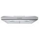 FIREGAS Visor Cooker Hoods 60cm, Brushless Motor Cooker Hood Exhaust 200 m³/h with Carbon Recirculating, Energy-efficient Undercabinet Extractor Stainless Steel Silver