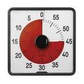 TimeTEX - Timer "Countdown" L Rot | Präziser Timer für vielseitige Zeitmessungen mit praktischen Funktionen | Inhalt: Batteriebetriebener Timer in Rot (Größe: ca. 20x20 cm)