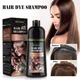Organic Natural Hair Dye Shampoo Fast Coloring Cover Gray White Hair Dye Coffee Black Shampoo Plant