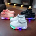 Baskets en maille avec LED pour enfants chaussures de sport pour bébés filles et garçons