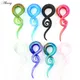 Alisouy 2PCS Scrub Pyrex Glass Ear Plugs Tunnel Spiral Taper Cartilage Earring Gauges Expander