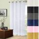 1 x Plain Sheer Net Voile Curtain Panel Eyelet Ring Top Header - 7 Colours