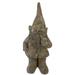 17.75" Gray Standing Gnome Outdoor Garden Statue