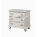 Antique White Storage Nightstand with 3-drawer