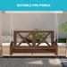 Mixoy Outdoor Wood Porch Swing with Curved Back Design