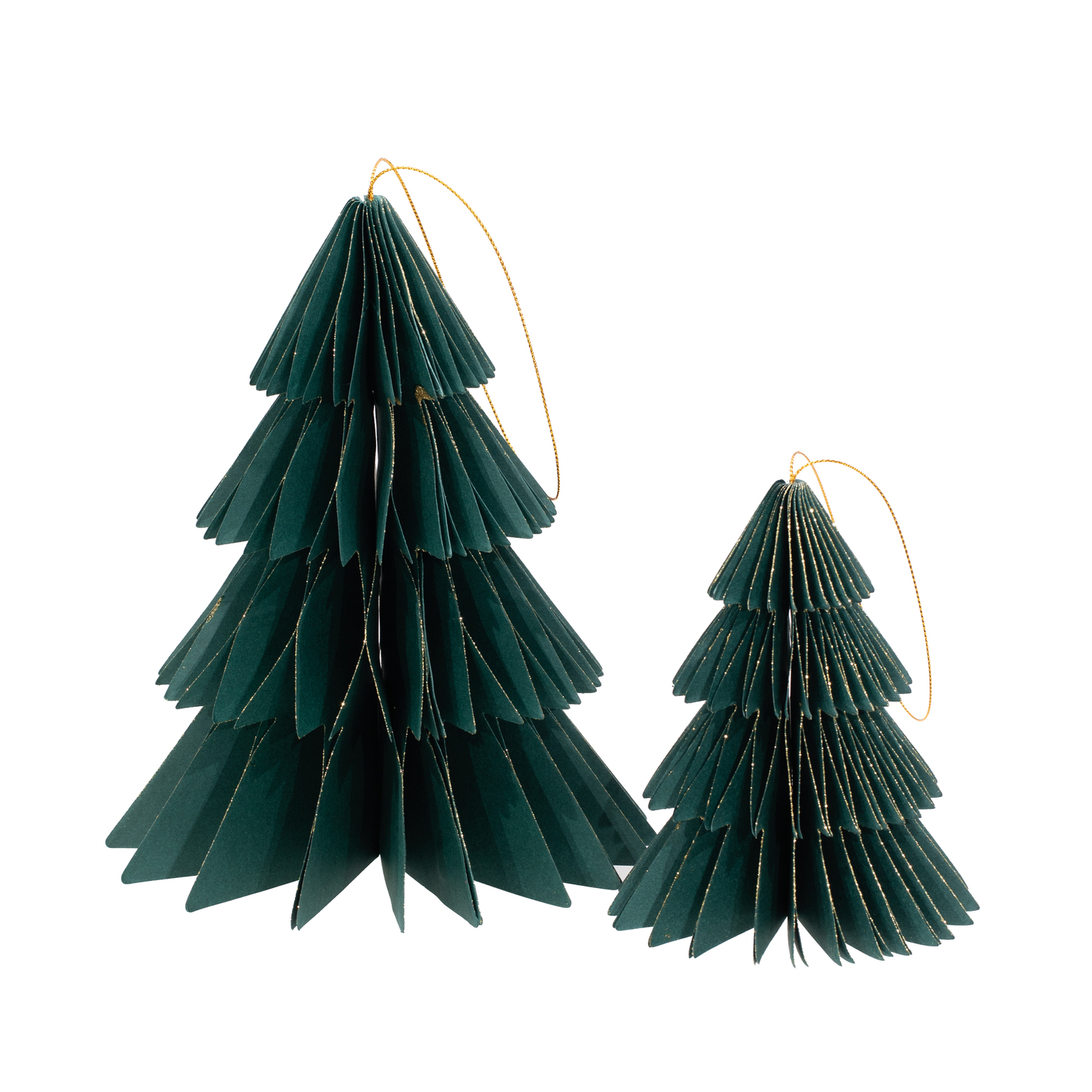 folia Décoration alvéolée « sapins de noël », vert