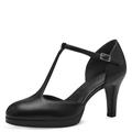 Tamaris Damen Pumps mit Riemchen Vegan Stilettoabsatz; BLACK MATT/schwarz; 40