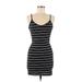 Shein Casual Dress - Bodycon: Black Stripes Dresses - Women's Size 6