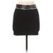 Grace Chow Casual Bodycon Skirt Mini: Black Print Bottoms - Women's Size Medium