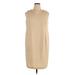 R&M Richards Casual Dress - Shift: Tan Solid Dresses - Women's Size 16