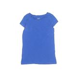 Cherokee Short Sleeve T-Shirt: Blue Solid Tops - Kids Girl's Size Small