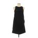 Vince. Casual Dress - Mini Crew Neck Sleeveless: Black Print Dresses - Women's Size 6
