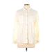 Nine West Long Sleeve Button Down Shirt: Ivory Tops - Women's Size Large