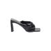 Z_Code_Z Mule/Clog: Slip-on Chunky Heel Cocktail Party Black Print Shoes - Women's Size 7 - Open Toe