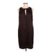 Lauren by Ralph Lauren Casual Dress - Shift Keyhole Sleeveless: Brown Print Dresses - Women's Size 8