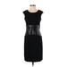 Calvin Klein Casual Dress - Sheath: Black Dresses - Women's Size 4 Petite