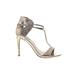 Mix No. 6 Heels: Gold Snake Print Shoes - Women's Size 8
