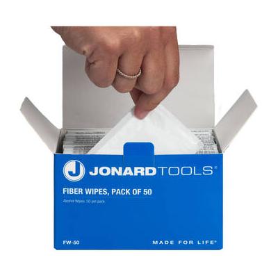 Jonard Tools FW-50 Fiber Wipes (Pack of 50, Wet) FW-50