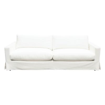 Savannah Slip-Cover Sofa in White Natural Linen by Diamond Sofa - Diamond Sofa SAVANNAHSOWH