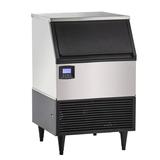 MoTak KT-UIH-260 24"W Half Cube Undercounter Commercial Ice Machine - 265 lbs/day, Air Cooled, 265-lb. Production, Gravity Drain, Stainless Steel, 115 V