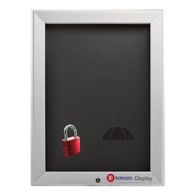 kokoon Display Klapprahmen A4 Aluminium abschließbar grau, 21x29.7x1.9 cm
